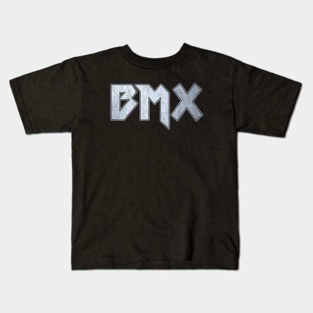 BMX heavy metal Kids T-Shirt by KubikoBakhar